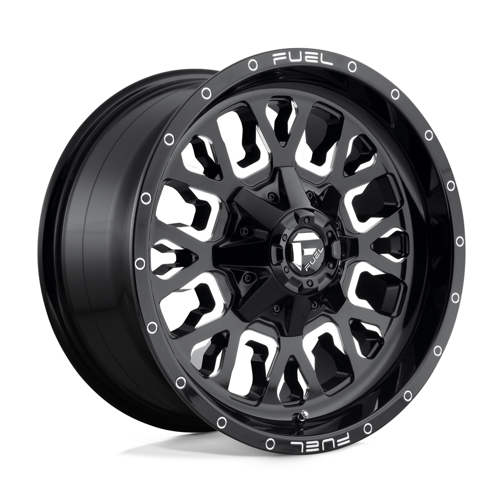 Fuel 1PC D611 STROKE GLOSS BLACK MILLED 18X9