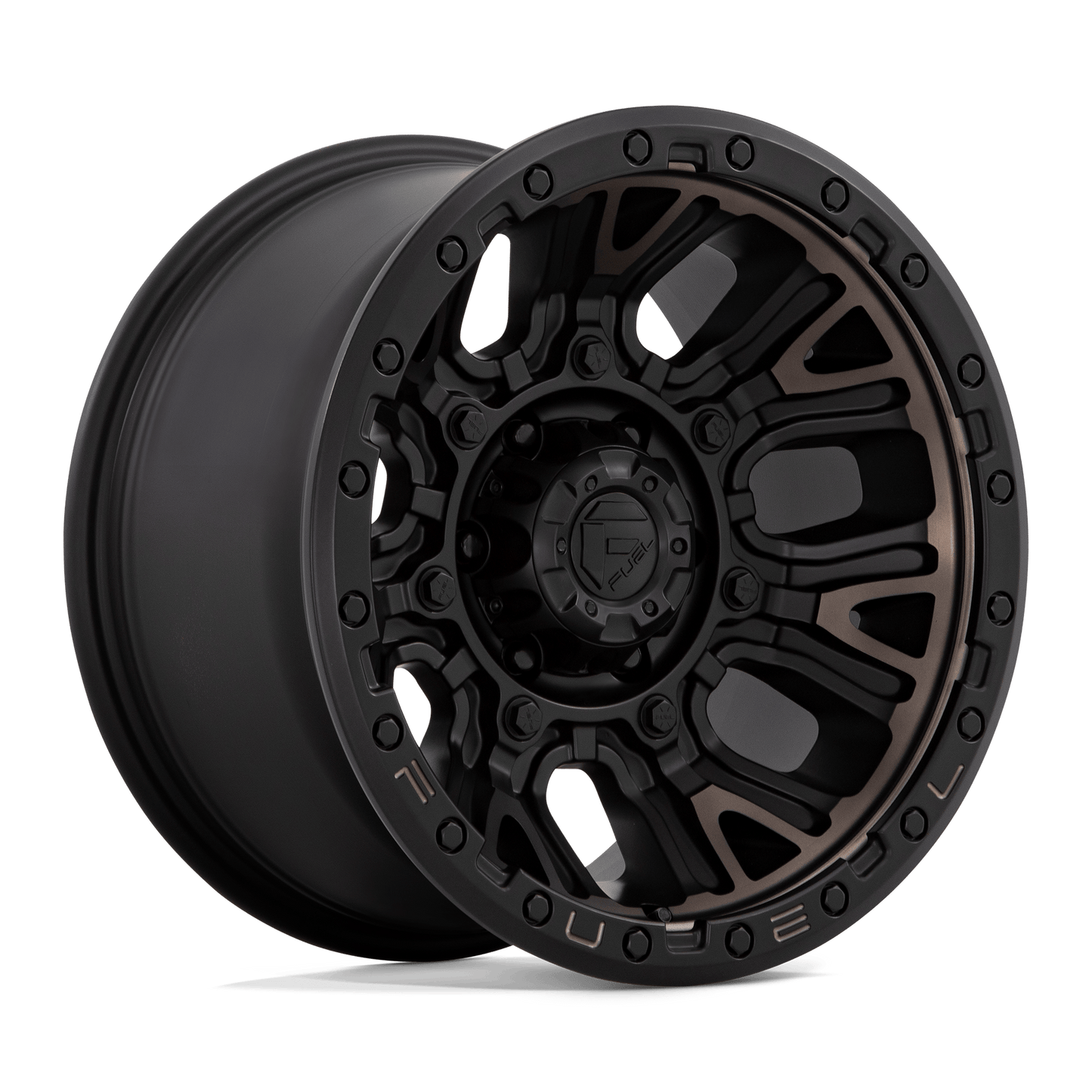 Fuel 1PC D824 TRACTION MATTE BLACK WITH DOUBLE DARK TINT 20X9
