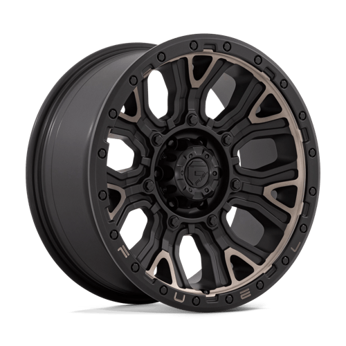 Fuel 1PC D824 TRACTION MATTE BLACK WITH DOUBLE DARK TINT 20X9