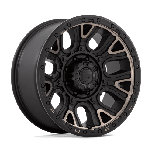 Fuel 1PC D824 TRACTION MATTE BLACK WITH DOUBLE DARK TINT 20X9