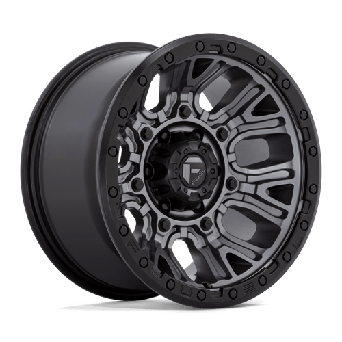 Fuel 1PC D825 TRACTION MATTE GUNMETAL WITH BLACK RING 20X10