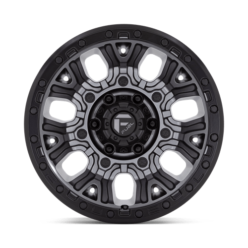 Fuel 1PC D825 TRACTION MATTE GUNMETAL WITH BLACK RING 20X10