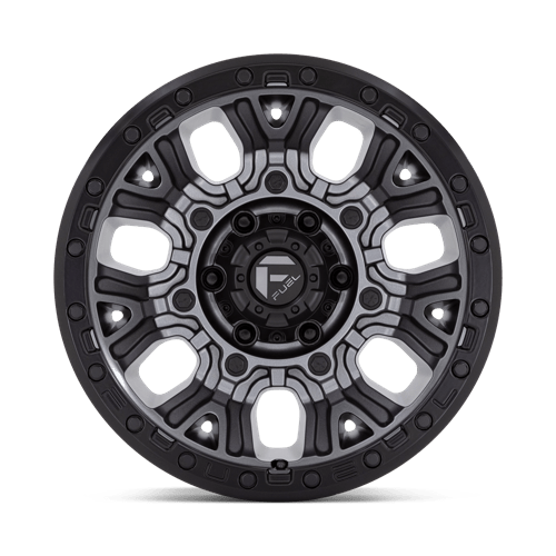 Fuel 1PC D825 TRACTION MATTE GUNMETAL WITH BLACK RING 17X9