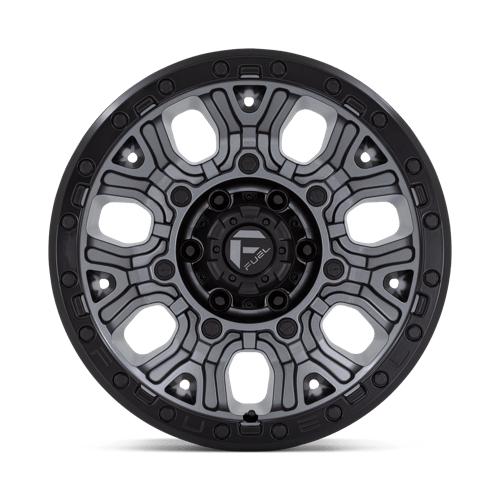 Fuel 1PC D825 TRACTION MATTE GUNMETAL WITH BLACK RING 17X9