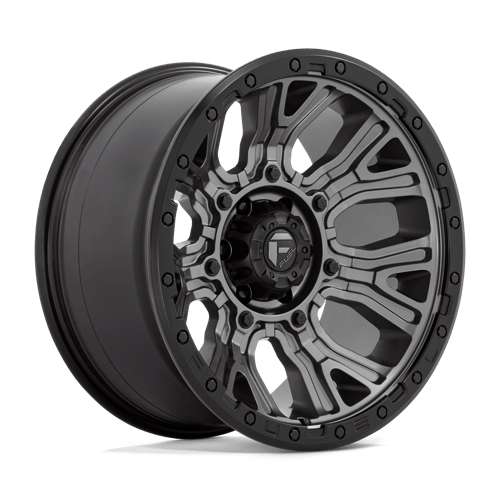 Fuel 1PC D825 TRACTION MATTE GUNMETAL WITH BLACK RING 20X10