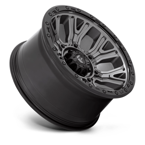 Fuel 1PC D825 TRACTION MATTE GUNMETAL WITH BLACK RING 20X10