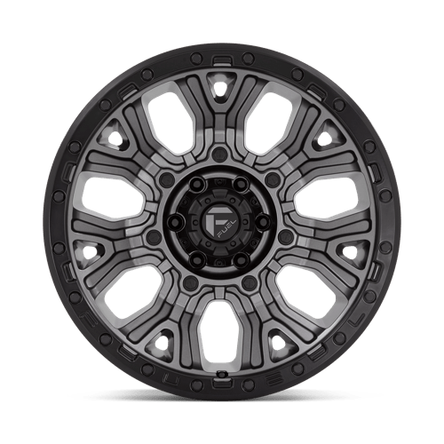 Fuel 1PC D825 TRACTION MATTE GUNMETAL WITH BLACK RING 20X10