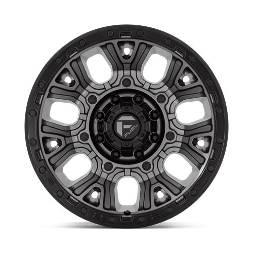 Fuel 1PC D825 TRACTION MATTE GUNMETAL WITH BLACK RING 20X10