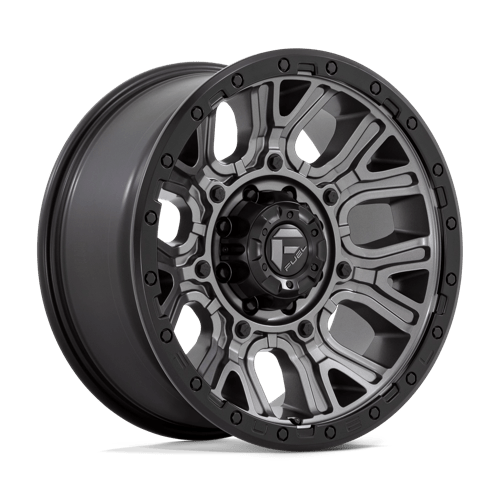 Fuel 1PC D825 TRACTION MATTE GUNMETAL WITH BLACK RING 20X9