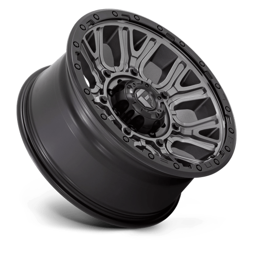 Fuel 1PC D825 TRACTION MATTE GUNMETAL WITH BLACK RING 20X9