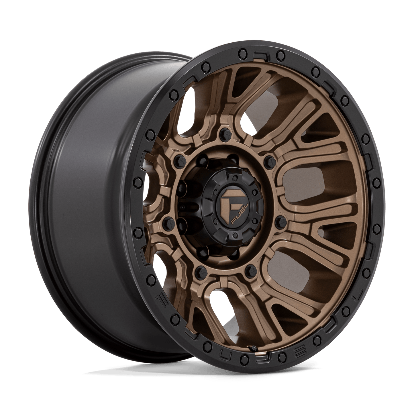 Fuel 1PC D826 TRACTION MATTE BRONZE WITH BLACK RING 20X10