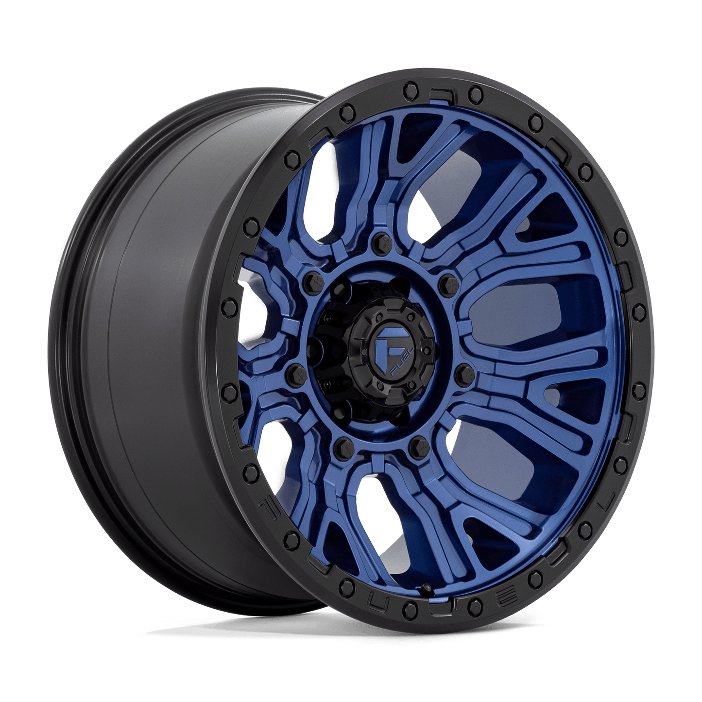 Fuel 1PC D827 TRACTION DARK BLUE WITH BLACK RING 20X10
