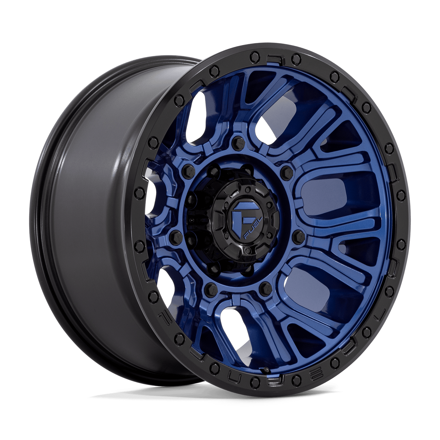 Fuel 1PC D827 TRACTION DARK BLUE WITH BLACK RING 20X10