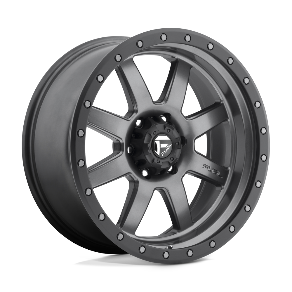 Fuel 1PC D552 TROPHY MATTE GUN METAL BLACK BEAD RING 18X10