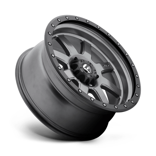 Fuel 1PC D552 TROPHY MATTE GUN METAL BLACK BEAD RING 18X10