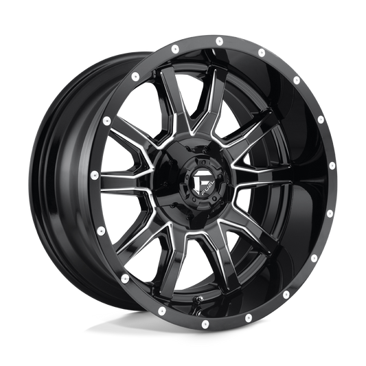 Fuel 1PC D627 VANDAL GLOSS BLACK MILLED 20X9