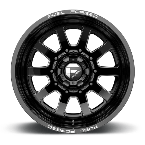 Fuel Mono DE09 FF09D MATTE BLACK MILLED 20X8.25