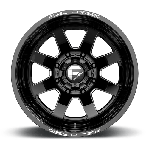 Fuel Mono DE09 FF09D MATTE BLACK MILLED 20X8.25