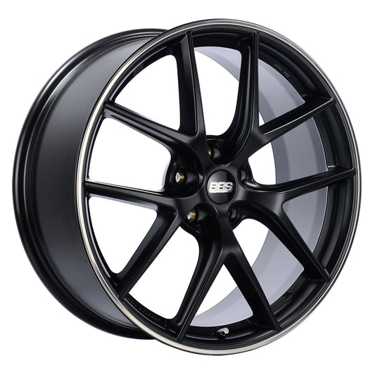 BBS CI-R Black Center w/Polished Stainless Steel Rim Protector 20X10