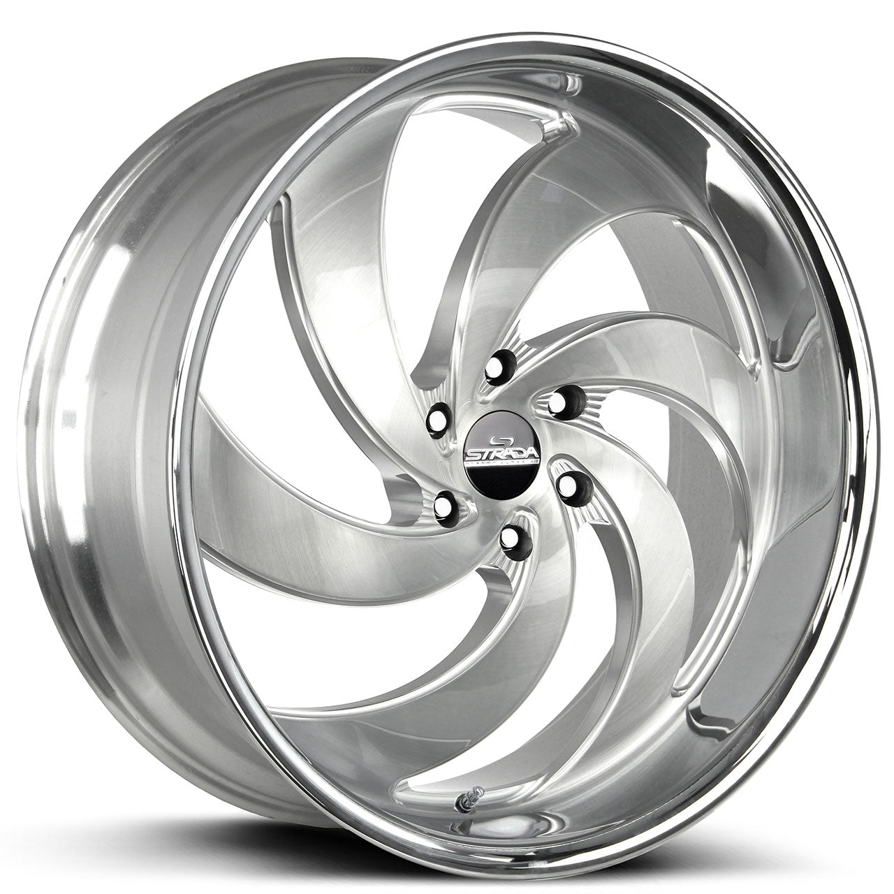 STRADA STREET CLASSICS RETRO 6 Brushed CNC w/Chrome SS Lip 24X10