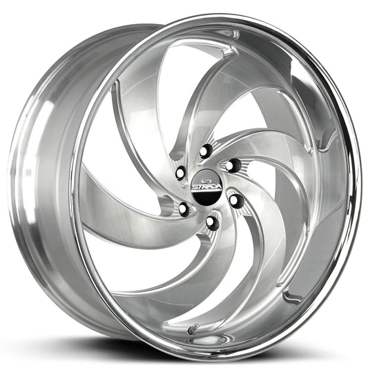 STRADA STREET CLASSICS RETRO 6 Brushed CNC w/Chrome SS Lip 24X10