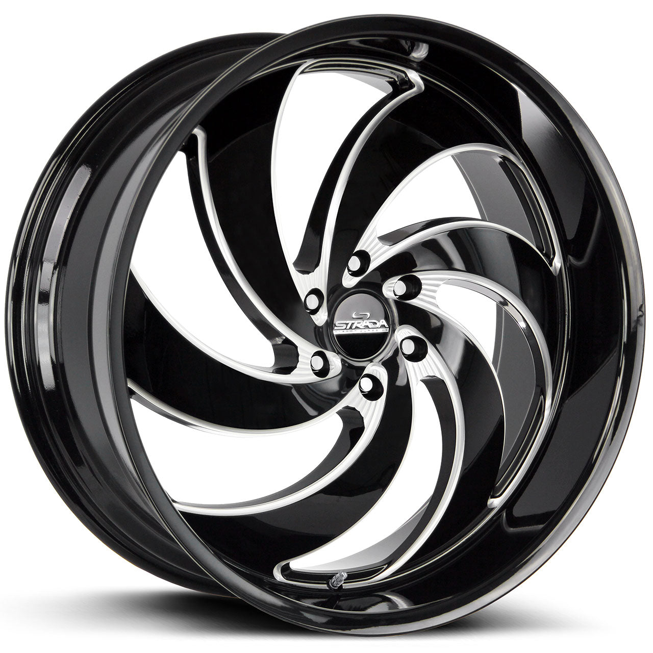 STRADA STREET CLASSICS RETRO 6 Gloss Black w/CNC Machined Accents 24X10