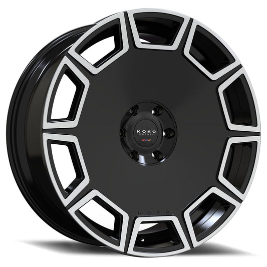 KOKO KUTURE SICILY Gloss Black Machined Face 26X10