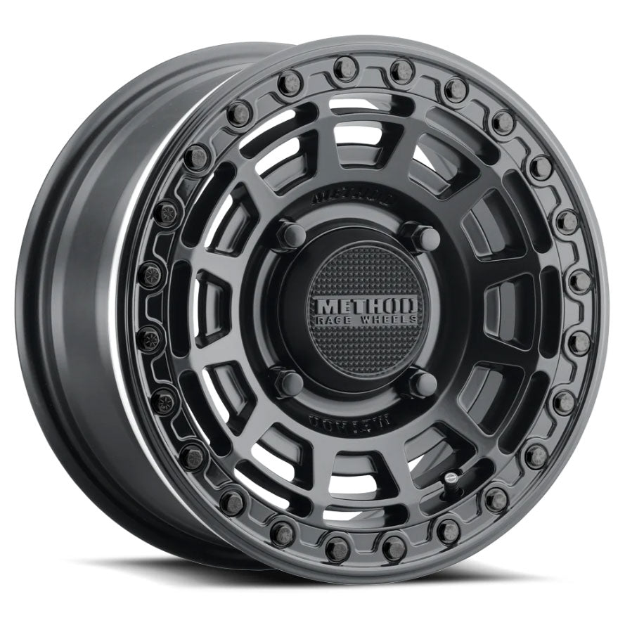 METHOD RACE WHEELS MR415 BEADLOCK Matte Black Center w/ Gloss Black Ring 15X7