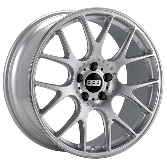 BBS CHR Brilliant Silver w/Motorsport Logo & Polished Stainless Steel Rim Protector 19X11
