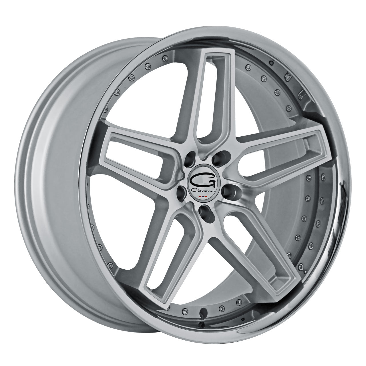 GIOVANNA AUSTIN Silver Machined Face Center / Stainless Steel Chrome Lip 22X9