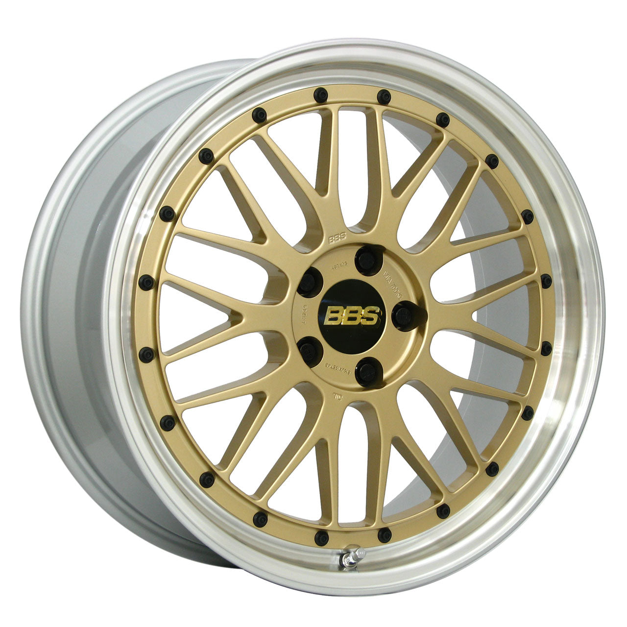BBS LM Gold Painted Center w/Diamond Cut Rim & Clear Protective Top Coat 19X8.5