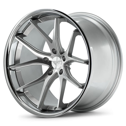 FERRADA FR2 Silver Machined Face Center / Chrome Lip 22X10.5