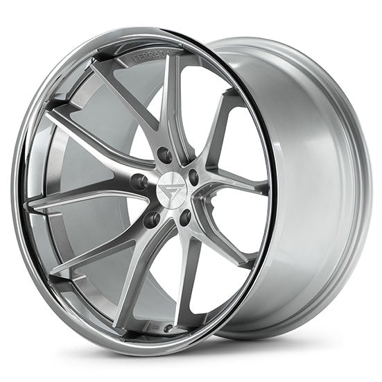 FERRADA FR2 Silver Machined Face Center / Chrome Lip 22X9
