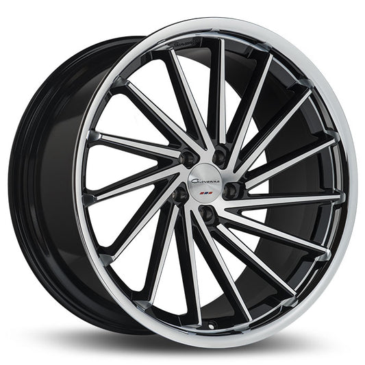 GIOVANNA SPIRA FF Gloss Black Machined Face Center / Chrome Lip 20X10.5