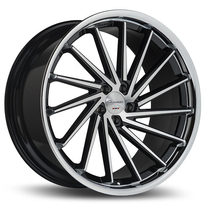 GIOVANNA SPIRA FF Gloss Black Machined Face Center / Chrome Lip 20X9
