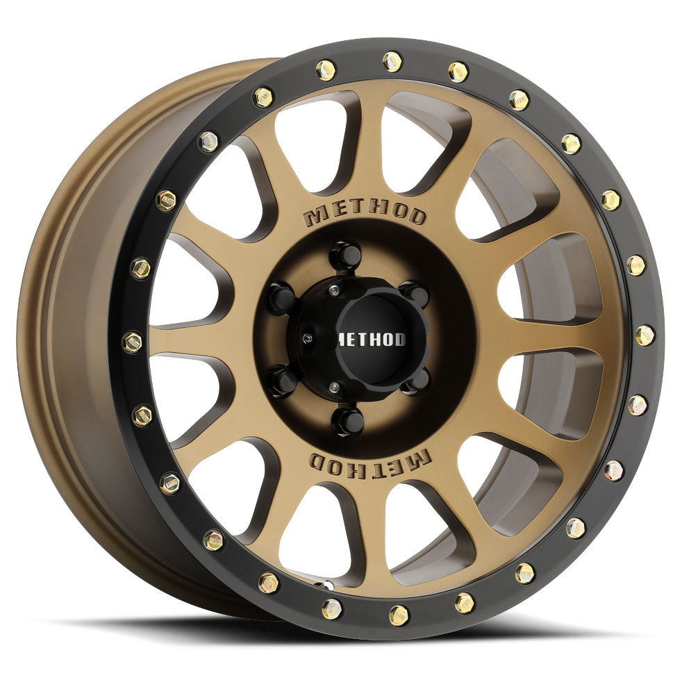 METHOD RACE WHEELS MR305 NV Bronze w/Matte Black Street Lock Lip 18X9