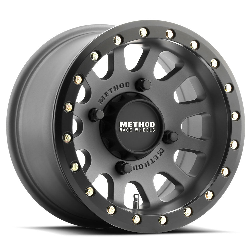 METHOD RACE WHEELS MR401 UTV BEADLOCK Titanium w/Matte Black Beadlock 15X6