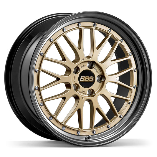 BBS LM Gold Painted Center w/Diamond Cut Lip and Black Inner Barrel 21X12