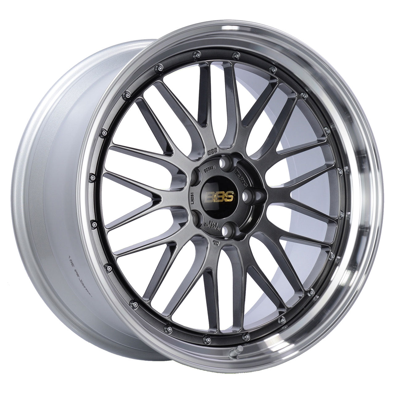 BBS LM Diamond Black Painted Center w/Diamond Cut Rim & Clear Protective Top Coat 20X8.5