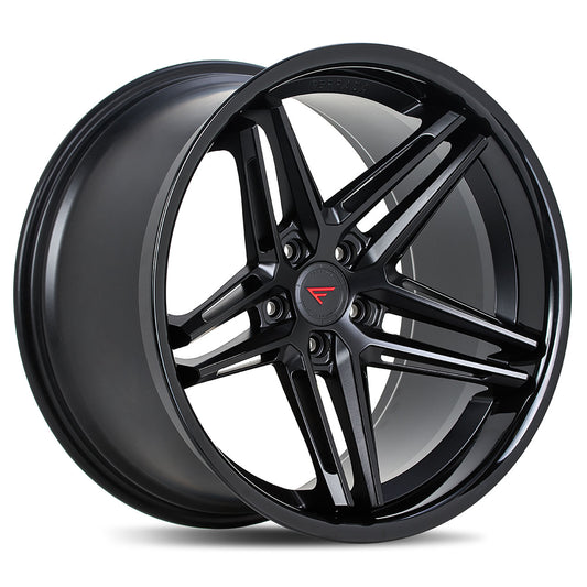 FERRADA CM1 Matte Black Center w/Gloss Black Lip 22X11