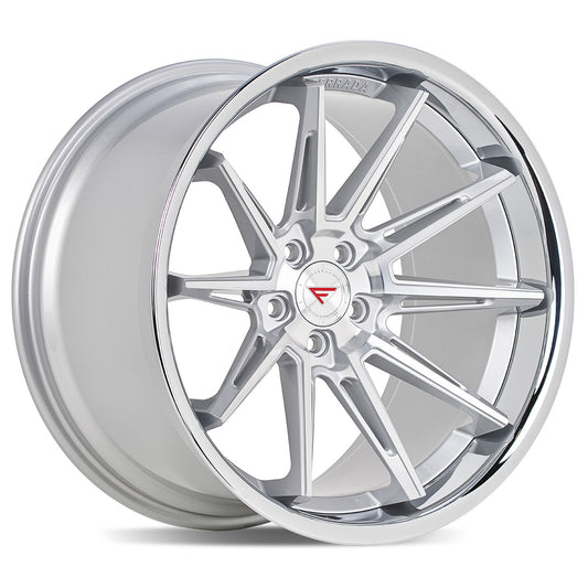 FERRADA CM2 Silver Machined Face Center / Chrome Lip 20X8.5