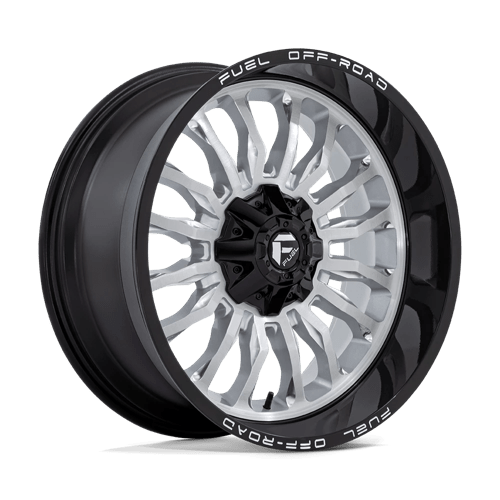 Fuel 1PC D798 ARC SILVER BRUSHED FACE WITH MILLED BLACK LIP 22X10