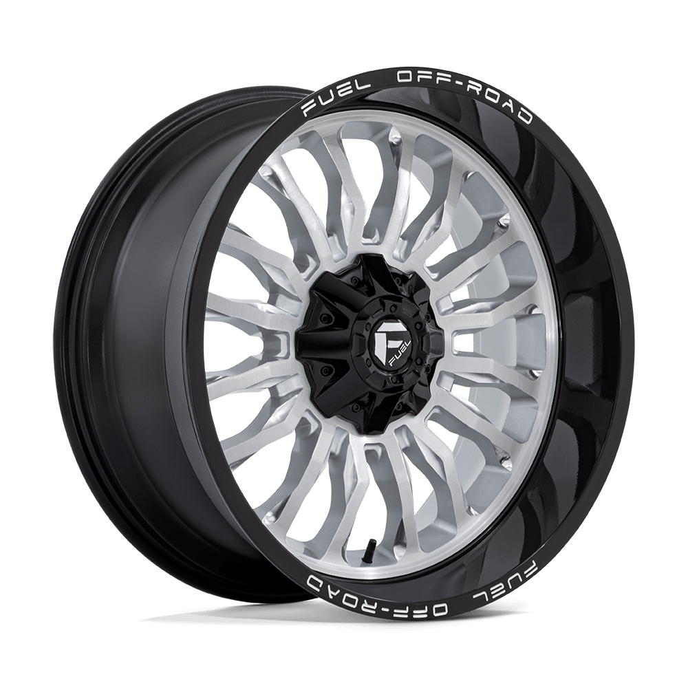 Fuel 1PC D798 ARC SILVER BRUSHED FACE WITH MILLED BLACK LIP 22X10