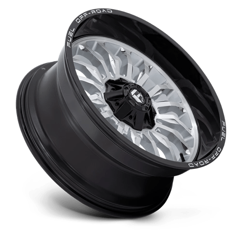 Fuel 1PC D798 ARC SILVER BRUSHED FACE WITH MILLED BLACK LIP 22X10