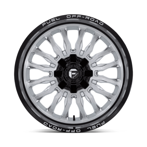 Fuel 1PC D798 ARC SILVER BRUSHED FACE WITH MILLED BLACK LIP 22X10
