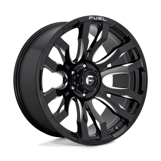 Fuel 1PC D673 BLITZ GLOSS BLACK MILLED 22X10