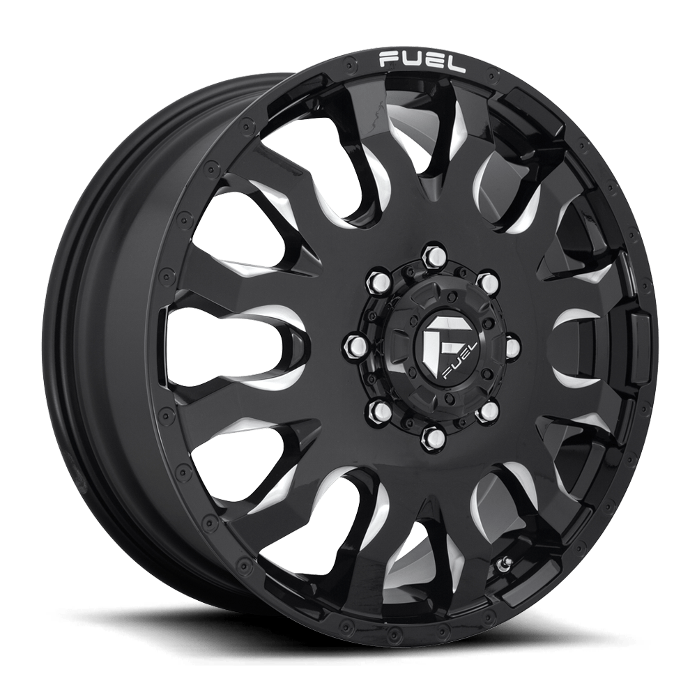 Fuel 1PC D673 BLITZ GLOSS BLACK MILLED 20X8.25