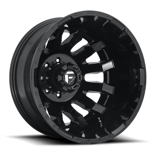 Fuel 1PC D675 BLITZ GLOSS BLACK 20X8.25