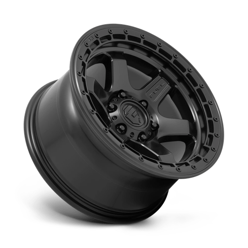 Fuel 1PC D750 BLOCK MATTE BLACK WITH BLACK RING 17X9