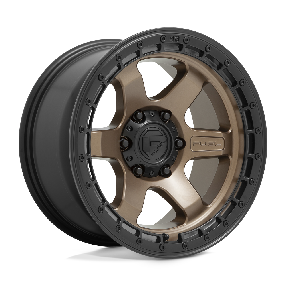 Fuel 1PC D751 BLOCK MATTE BRONZE WITH BLACK RING 18X9